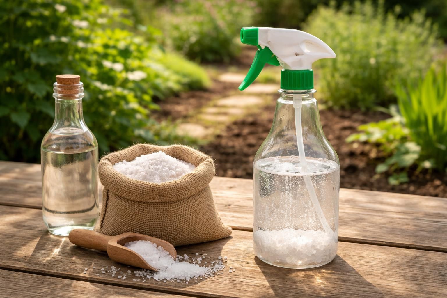 découvrez une méthode simple et efficace pour désherber votre jardin naturellement avec du vinaigre et du sel, sans produits chimiques.