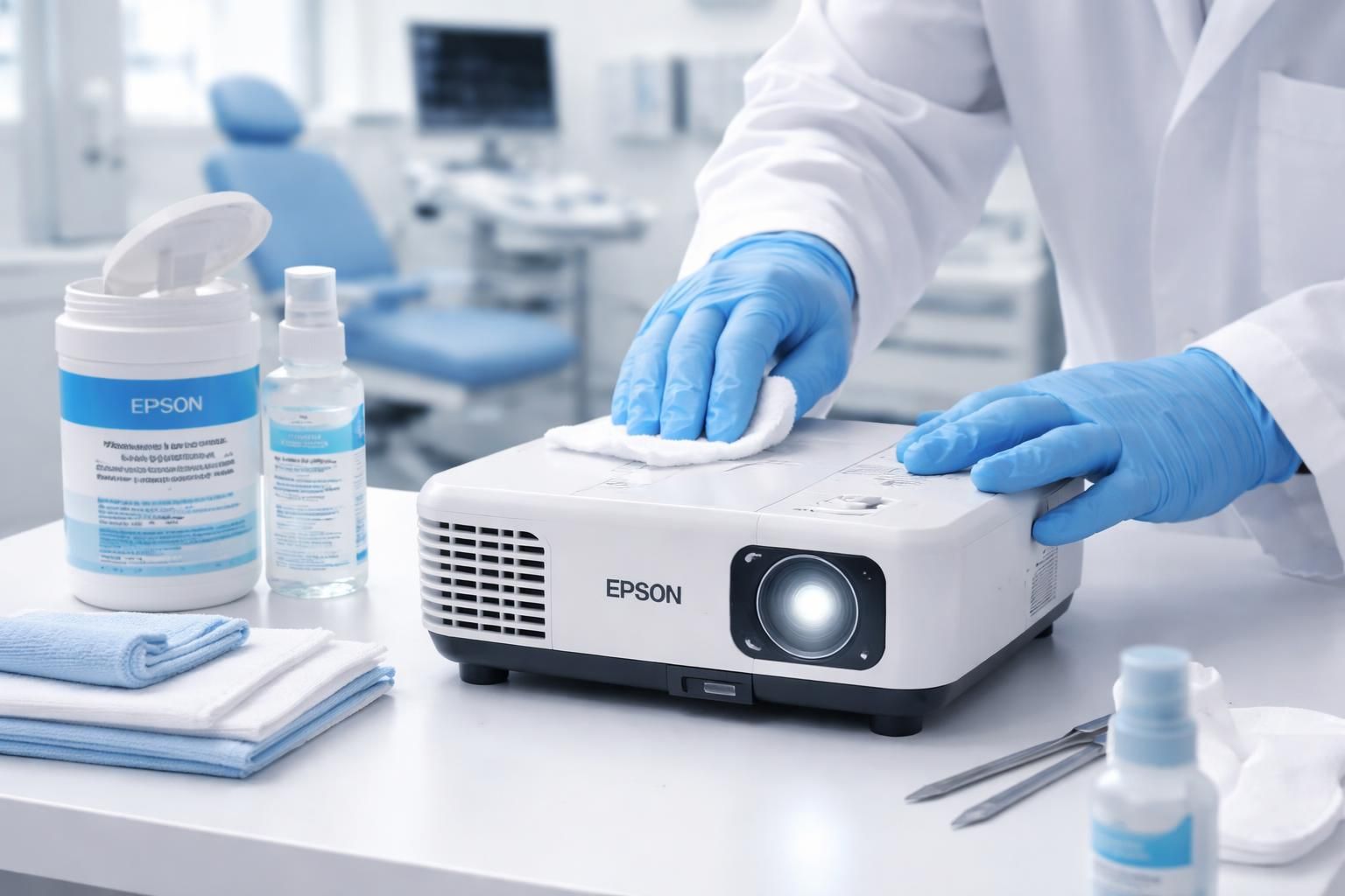 découvrez comment assurer l'hygiène et la maintenance du mini vidéoprojecteur epson en milieu médical pour garantir performance et sécurité.