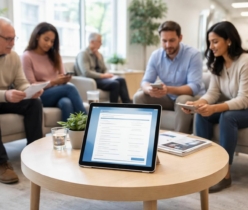 optimisez l'accueil de votre salle d'attente médicale avec des ipads pour faciliter la saisie des formulaires santé patients, améliorant ainsi le confort et l'efficacité.