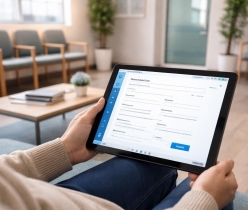 optimisez la gestion de votre salle d’attente médicale avec des formulaires patients numériques sur tablette windows, pour une expérience fluide et moderne.